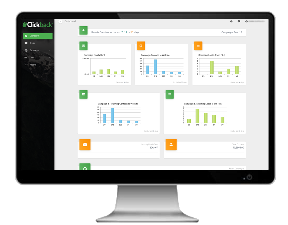 Clickback Email Software